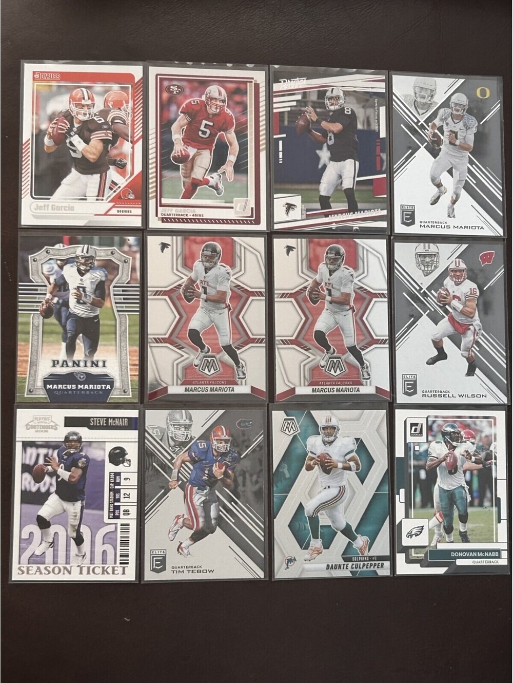 NFL VINTAGE QB COLLECTION PANINI DONRUSS/PRESTIGE/MOSAIC/ELITE + 12 CARD LOT NM